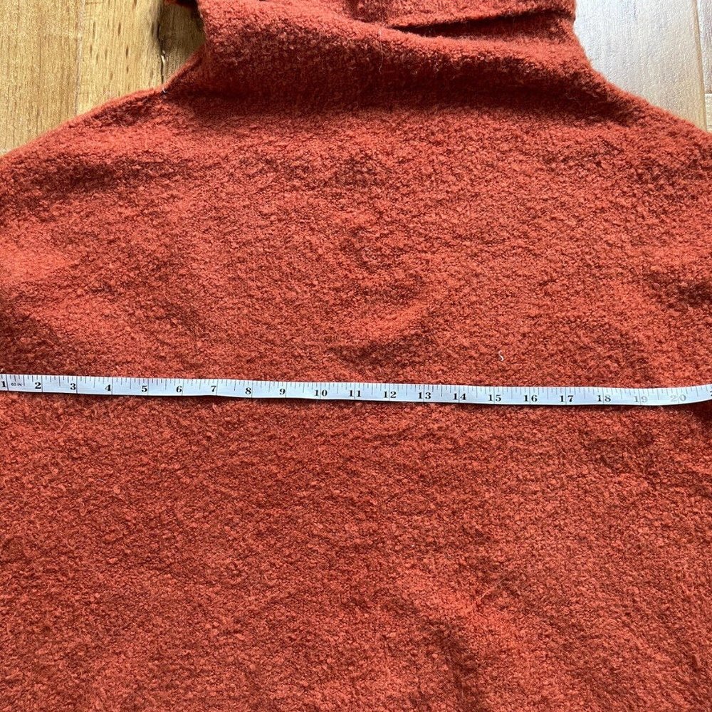 Free People Revolve Women's Large L Burnt Orange Cowl Neck Crop Sweater - Picture 6 of 8